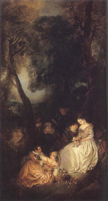 PATER, Jean Baptiste Joseph Scene in a Park,first half of the 18 century Sweden oil painting art